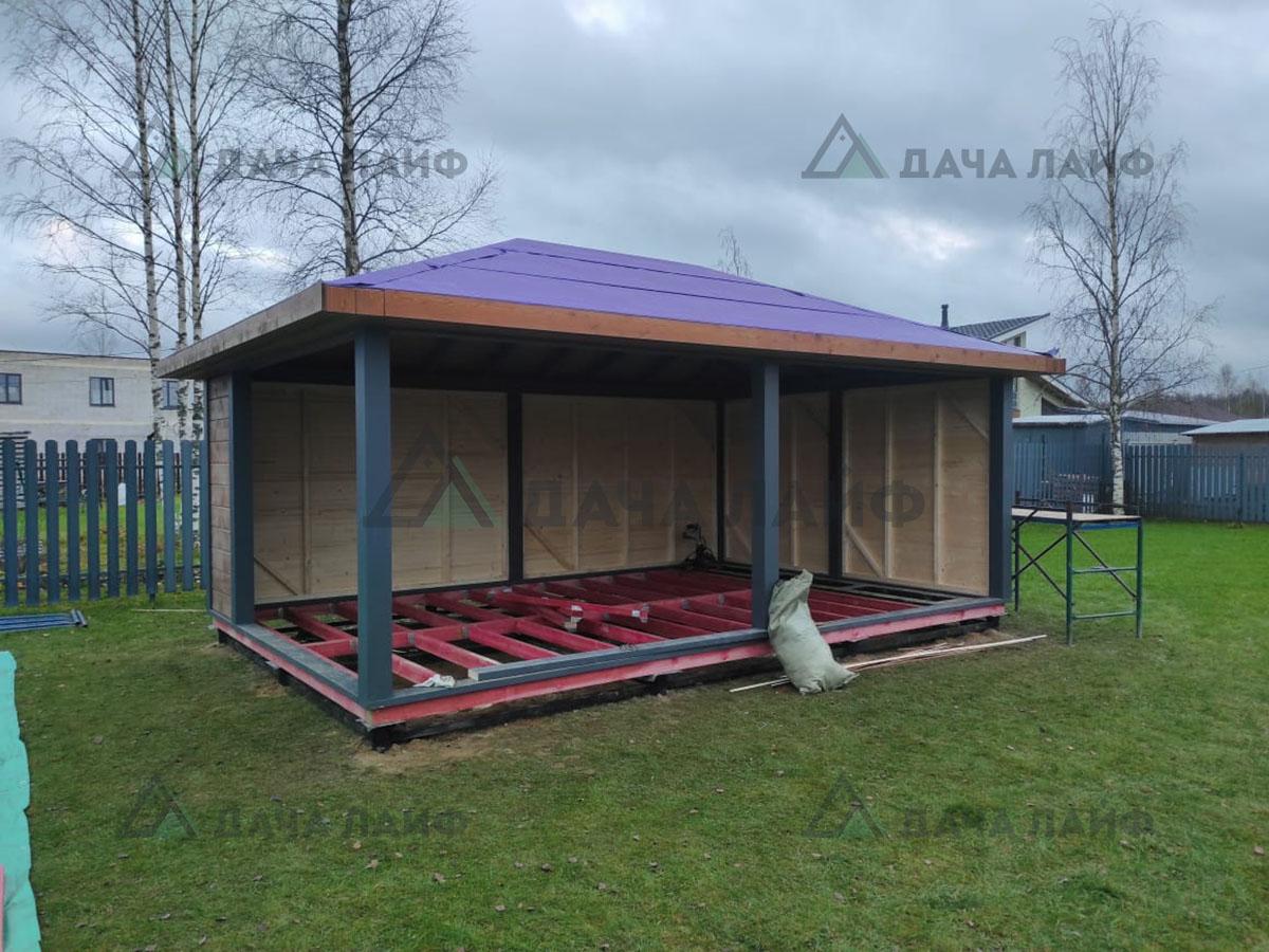 Установка потолка и подкладочного ковра